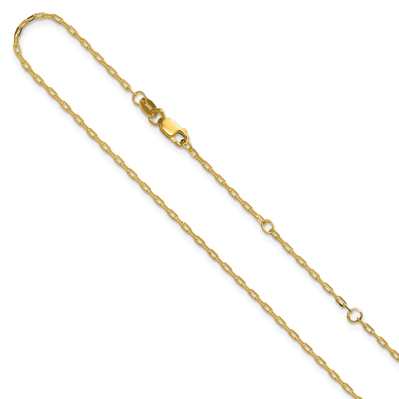 Leslies 14K 1 3mm Flat Cable 1in 1in Adjustable Chain